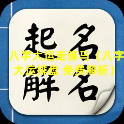 八字大运走驿马（八字大运排盘 免费解析）